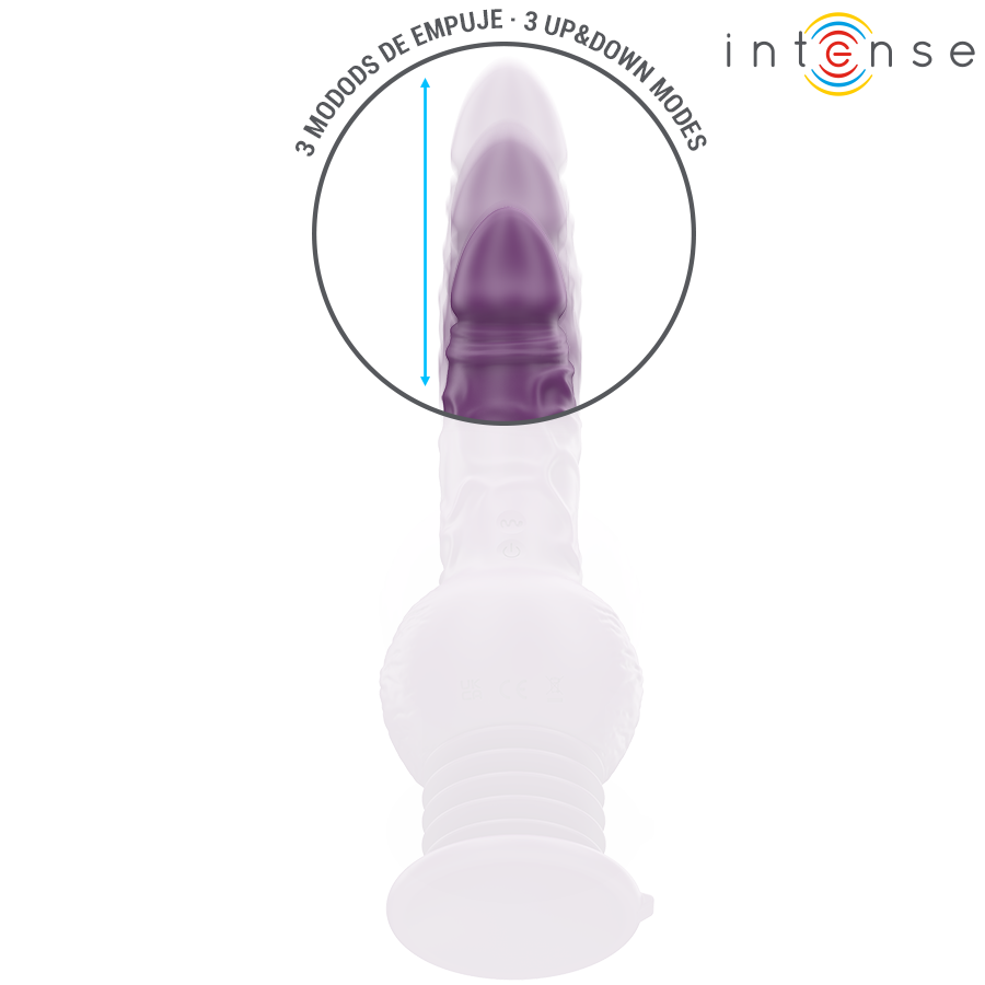INTENSE - TATUM MULTIFUNCTION VIBRATOR WITH UP AND DOWN VIBRATION 24 CM PURPLE - My naughty haven #