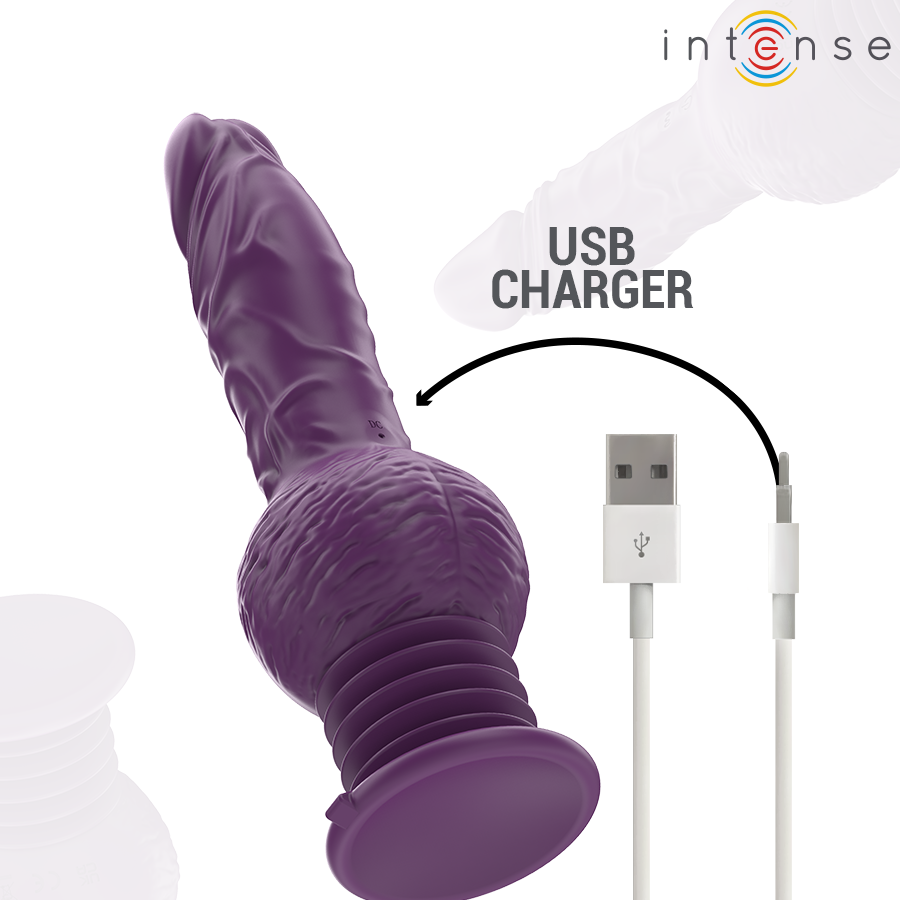 INTENSE - TATUM MULTIFUNCTION VIBRATOR WITH UP AND DOWN VIBRATION 24 CM PURPLE - My naughty haven #