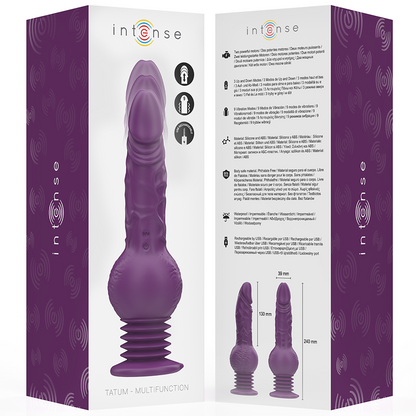 INTENSE - TATUM MULTIFUNCTION VIBRATOR WITH UP AND DOWN VIBRATION 24 CM PURPLE - My naughty haven #