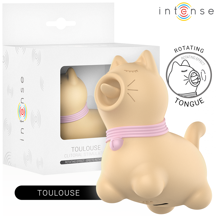 INTENSE - TOULOUSE STIMULATOR WITH 360º ROTATING TONGUE YELLOW - My naughty haven #