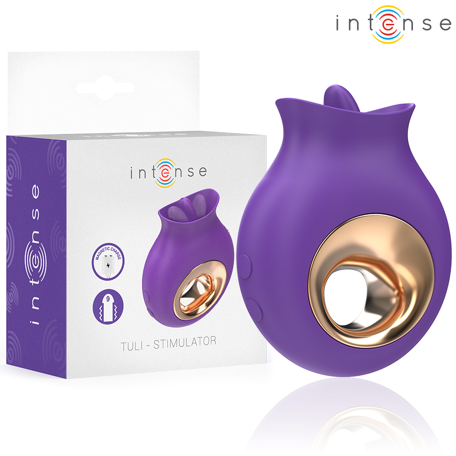 INTENSE - TULI CLITORIS STIMULATOR 9 VIBRATIONS & 9 OSCILLATIONS PURPLE - My naughty haven #