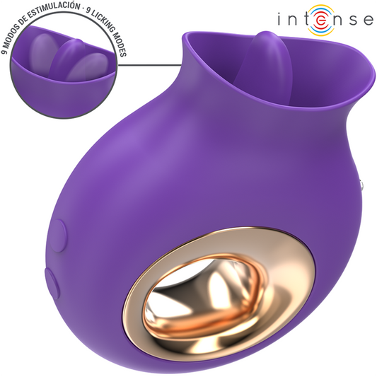 INTENSE - TULI CLITORIS STIMULATOR 9 VIBRATIONS & 9 OSCILLATIONS PURPLE - My naughty haven #