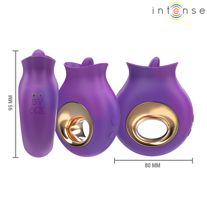 INTENSE - TULI CLITORIS STIMULATOR 9 VIBRATIONS & 9 OSCILLATIONS PURPLE - My naughty haven #