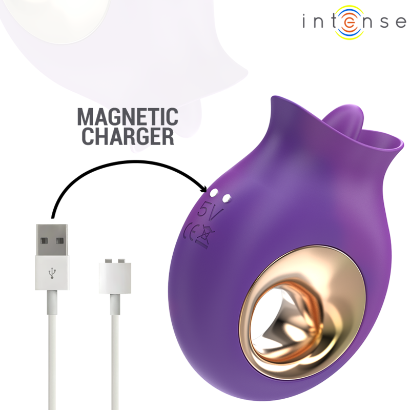 INTENSE - TULI CLITORIS STIMULATOR 9 VIBRATIONS & 9 OSCILLATIONS PURPLE - My naughty haven #