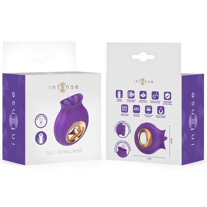 INTENSE - TULI CLITORIS STIMULATOR 9 VIBRATIONS & 9 OSCILLATIONS PURPLE - My naughty haven #