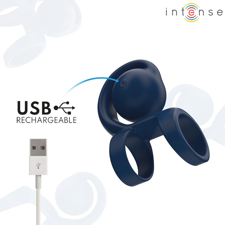 INTENSE - TYSON COCK RING WITH VIBRATING BALL Ø 3.2 CM - My naughty haven #