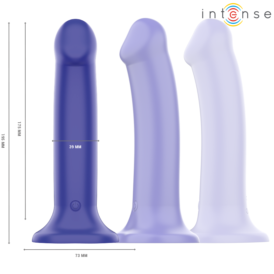 INTENSE - VICTORIA VIBRATOR WITH SUCTION CUP 10 VIBRATIONS DARK BLUE REMOTE CONTROL - My naughty haven #
