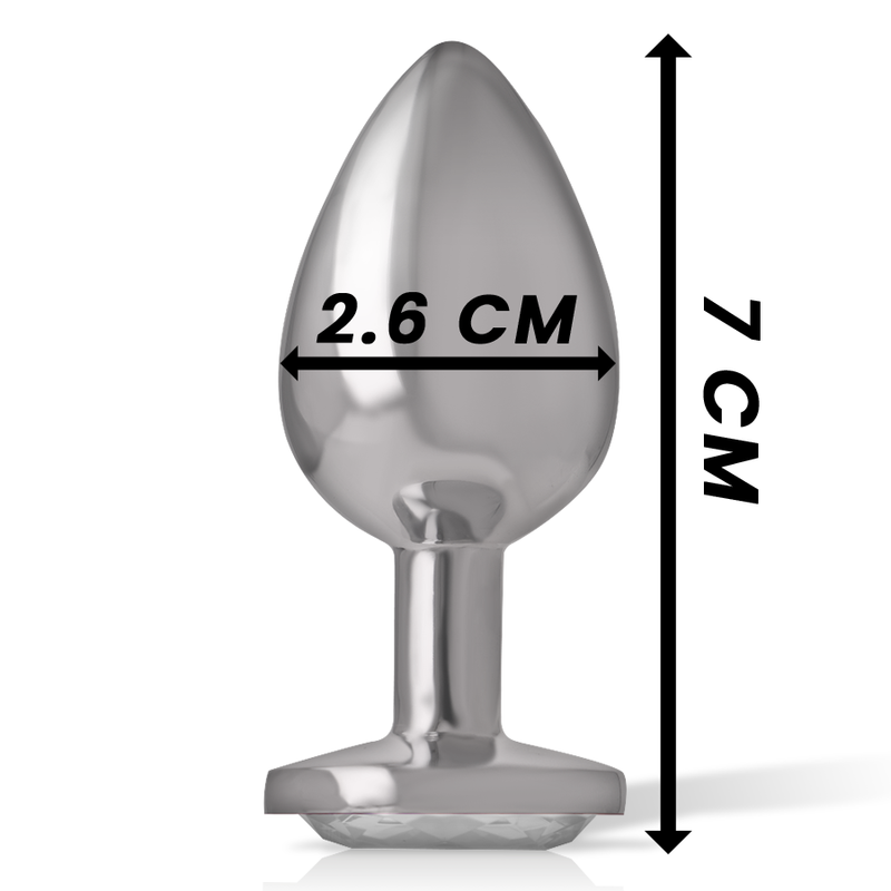 INTENSE - WHITE HEART ALUMINUM METAL ANAL PLUG SIZE S - My naughty haven #