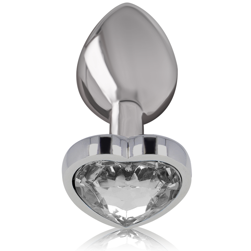INTENSE - WHITE HEART ALUMINUM METAL ANAL PLUG SIZE S - My naughty haven #