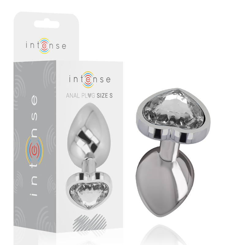 INTENSE - WHITE HEART ALUMINUM METAL ANAL PLUG SIZE S - My naughty haven #
