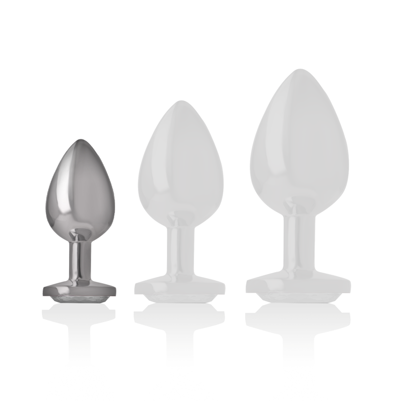 INTENSE - WHITE HEART ALUMINUM METAL ANAL PLUG SIZE S - My naughty haven #