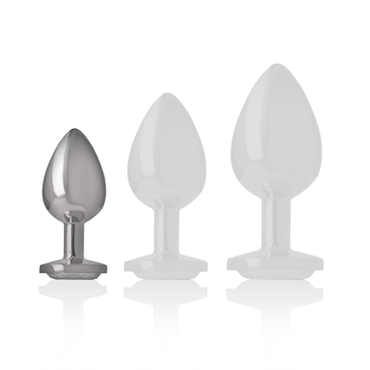 INTENSE - WHITE HEART ALUMINUM METAL ANAL PLUG SIZE S - My naughty haven #