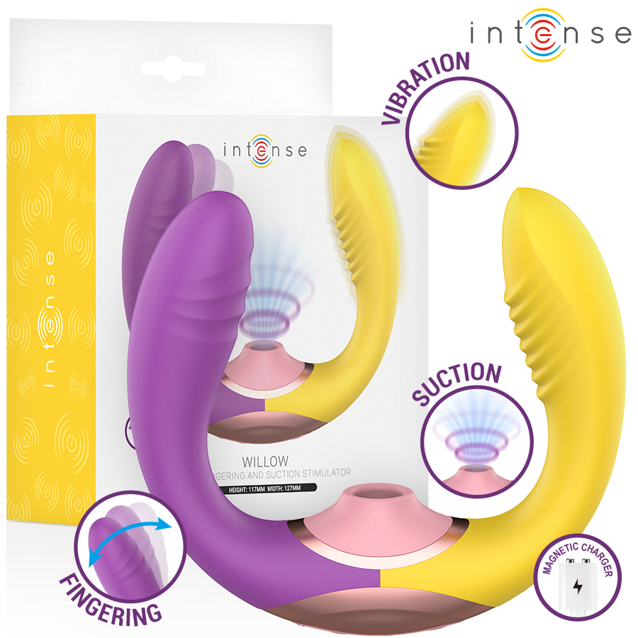 INTENSE - WILLOW 3-IN-1 SUCTION AND VIBRATION STIMULATOR - My naughty haven #