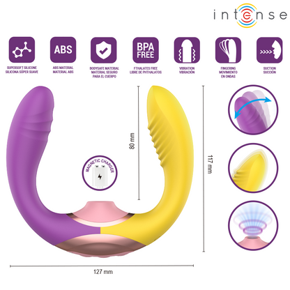 INTENSE - WILLOW 3-IN-1 SUCTION AND VIBRATION STIMULATOR - My naughty haven #