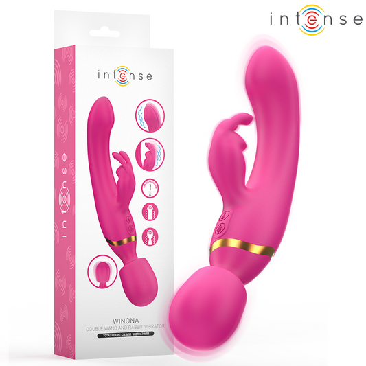 INTENSE - WINONA DOUBLE VIBRATOR RABBIT & WAND - My naughty haven #