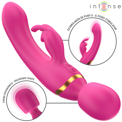 INTENSE - WINONA DOUBLE VIBRATOR RABBIT & WAND - My naughty haven #