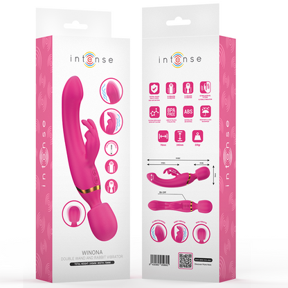 INTENSE - WINONA DOUBLE VIBRATOR RABBIT & WAND - My naughty haven #