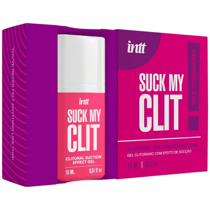INTT - SUCK MY CLIT SUCTION EFFECT GEL WILD STRAWBERRY 15 ML - My naughty haven #