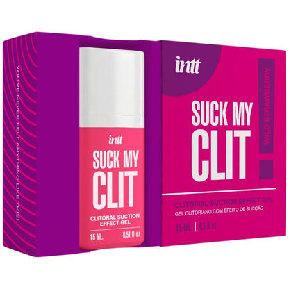 INTT - SUCK MY CLIT SUCTION EFFECT GEL WILD STRAWBERRY 15 ML - My naughty haven #