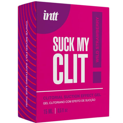 INTT - SUCK MY CLIT SUCTION EFFECT GEL WILD STRAWBERRY 15 ML - My naughty haven #