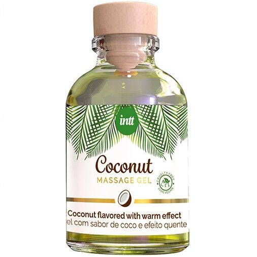 INTT - VEGAN MASSAGE GEL WITH COCONUT FLAVOR AND HEATING EFFECT - My naughty haven #