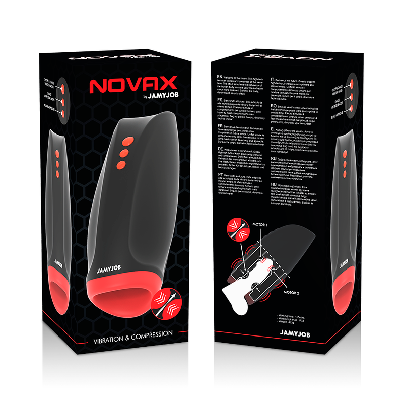 JAMYJOB - NOVAX MASTURBATOR WITH VIBRATION AND COMPRESSION - My naughty haven #