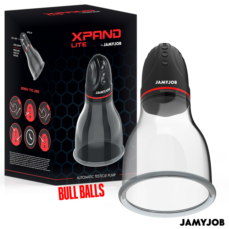 JAMYJOB - XPAND LITE AUTOMATIC TESTICLE PUMP 3 SUCTION LEVELS GREY - My naughty haven #