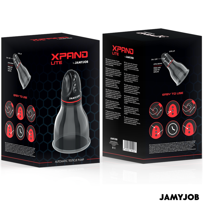 JAMYJOB - XPAND LITE AUTOMATIC TESTICLE PUMP 3 SUCTION LEVELS GREY - My naughty haven #