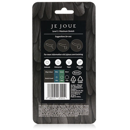 JE JOUE - MAXIMUM STRETCH SILICONE COCK RING - BLACK - My naughty haven #