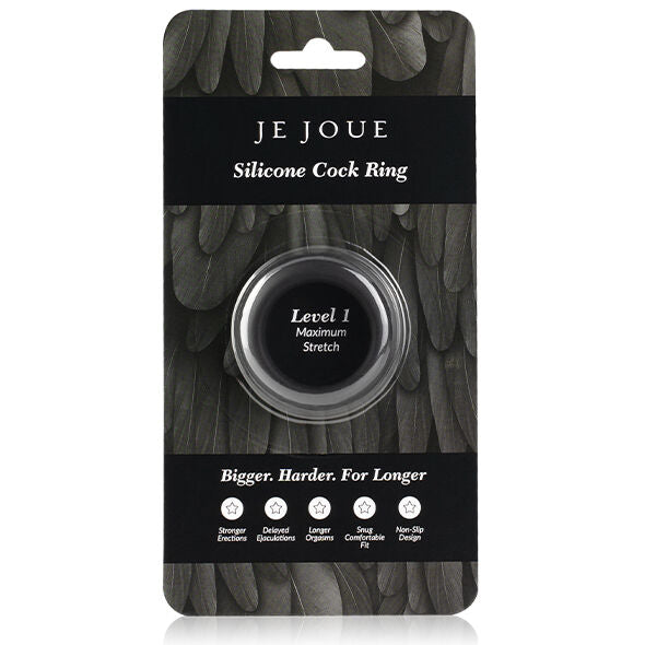 JE JOUE - MAXIMUM STRETCH SILICONE COCK RING - BLACK - My naughty haven #