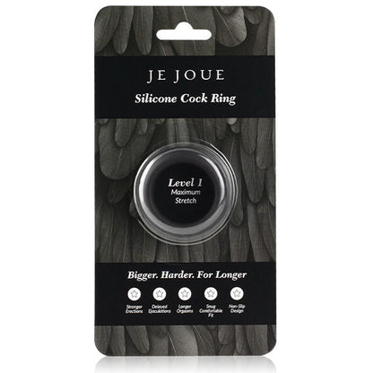 JE JOUE - MAXIMUM STRETCH SILICONE COCK RING - BLACK - My naughty haven #