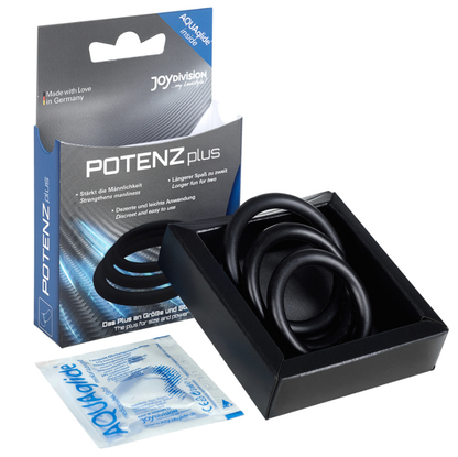 JOYDIVISION POTENZDUO - PLUS 3 BLACK RINGS SET - S, M, L - My naughty haven #