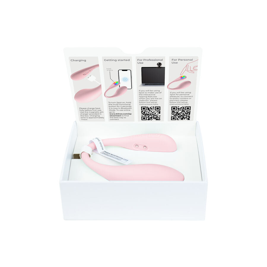 KIIROO - SPOT KISS ME U-SHAPED VIBRATOR PINK - My naughty haven #