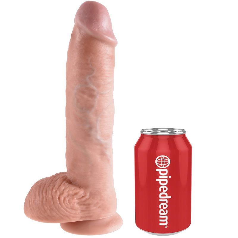KING COCK - 10 DILDO FLESH WITH BALLS 26.5 CM - My naughty haven #