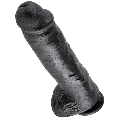 KING COCK - 11 DILDO BLACK WITH BALLS 28 CM - My naughty haven #