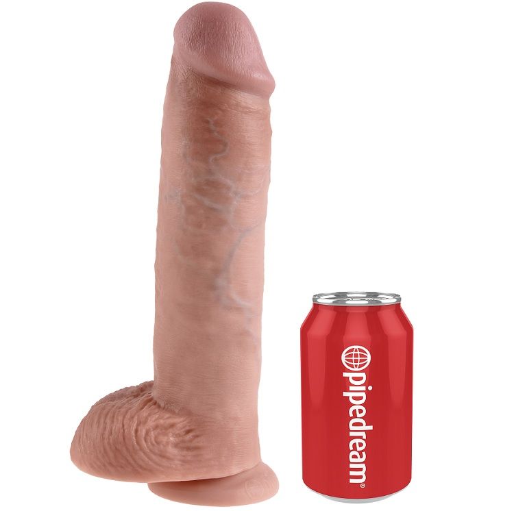KING COCK - 11 DILDO FLESH WITH BALLS 28 CM - My naughty haven #