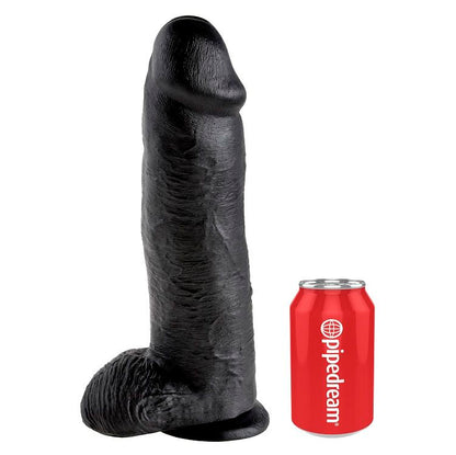 KING COCK - 12 DILDO BLACK WITH BALLS 30.48 CM - My naughty haven #