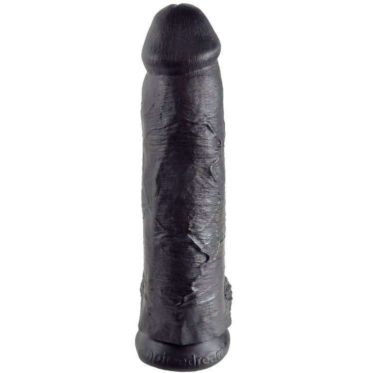 KING COCK - 12 DILDO BLACK WITH BALLS 30.48 CM - My naughty haven #