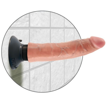 KING COCK - 17.78 CM VIBRATING COCK FLESH - My naughty haven #