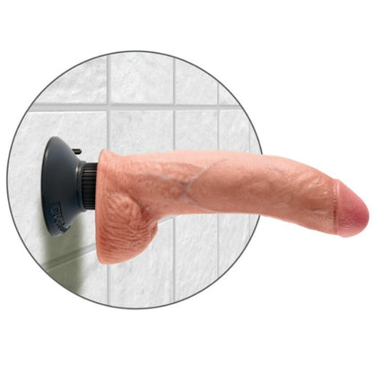 KING COCK - 23 CM VIBRATING COCK WITH BALLS FLESH - My naughty haven #