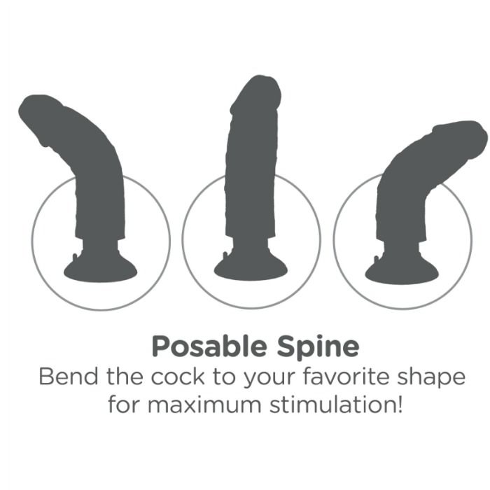 KING COCK - 23 CM VIBRATING COCK WITH BALLS FLESH - My naughty haven #