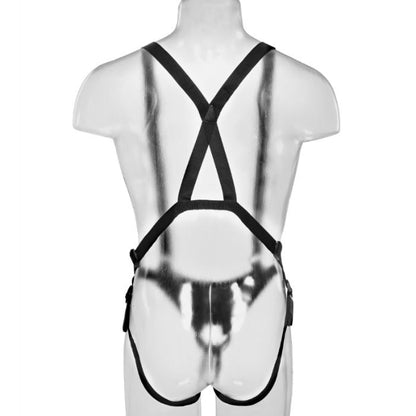 KING COCK - 25.5 CM HOLLOW STRAP-ON SUSPENDER SYSTEM FLESH - My naughty haven #