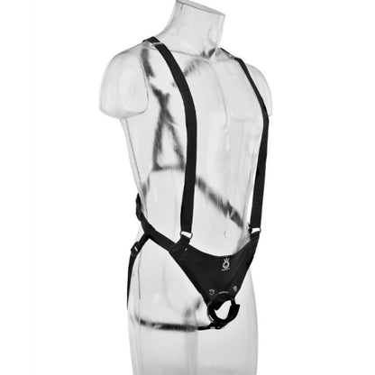 KING COCK - 28 CM HOLLOW STRAP-ON SUSPENDER SYSTEM FLESH - My naughty haven #