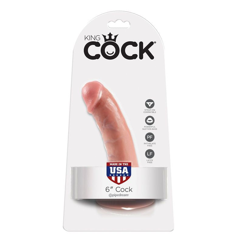 KING COCK - 6 DILDO FLESH 15.2 CM - My naughty haven #