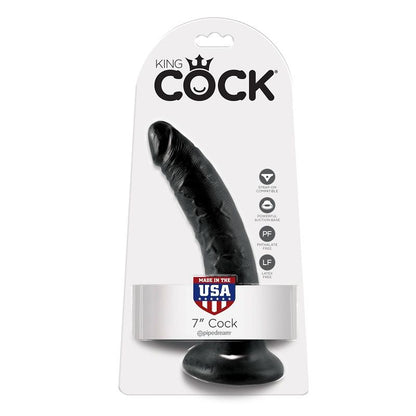 KING COCK - 7 DILDO BLACK 17.8 CM - My naughty haven #