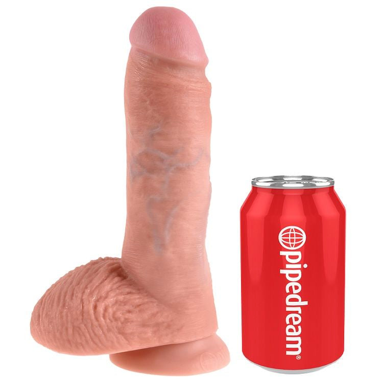 KING COCK - 8 DILDO FLESH WITH BALLS 20.3 CM - My naughty haven #