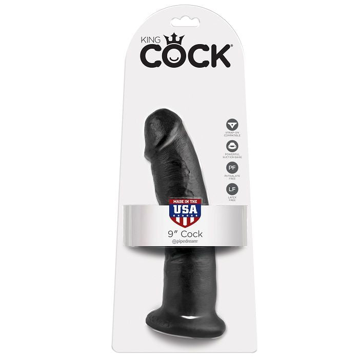 KING COCK - 9 DILDO BLACK 22.9 CM - My naughty haven #
