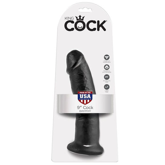 KING COCK - 9 DILDO BLACK 22.9 CM - My naughty haven #