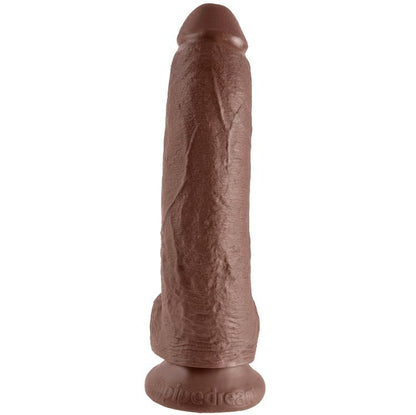 KING COCK - 9 DILDO BROWN WITH BALLS 22.9 CM - My naughty haven #
