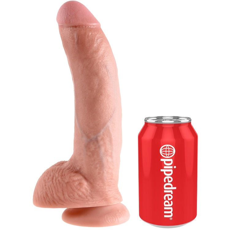 KING COCK - 9 DILDO FLESH WITH BALLS 22.9 CM - My naughty haven #